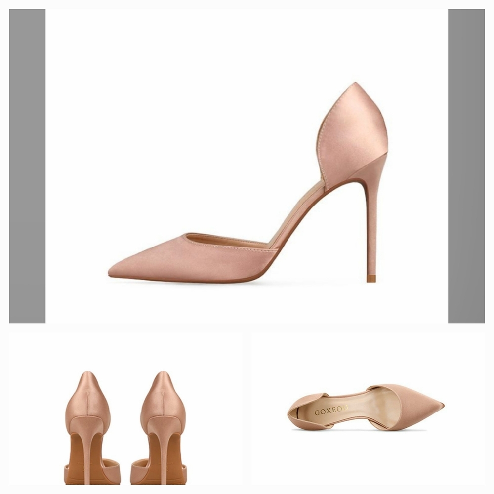 NEVER WORN Elegant 10cm Satin high heel